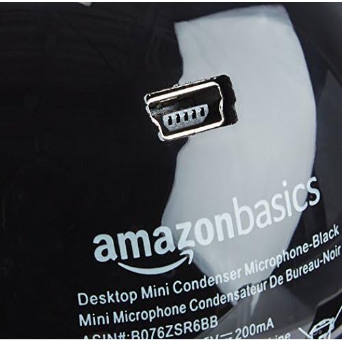  AmazonBasics Desktop Mini Condenser Microphone With Tripod - Black