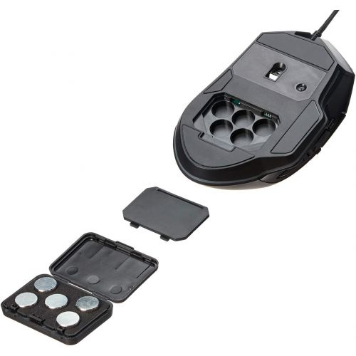  Amazon Basics PC Programmable Gaming Mouse Adjustable 12,000 DPI, Weight Tuning