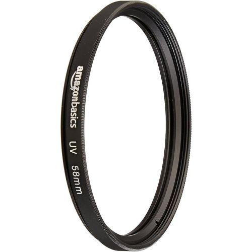  Amazon Basics Circular Polarizer Camera Lens Filter - 55 mm & UV Protection Camera Lens Filter - 58mm