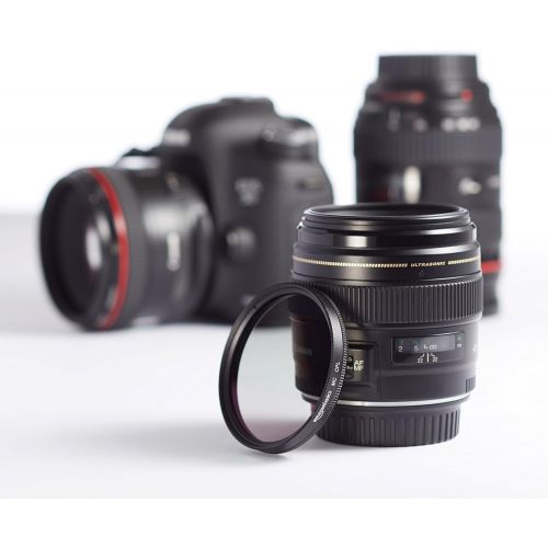  Amazon Basics Circular Polarizer Camera Lens Filter - 55 mm & UV Protection Camera Lens Filter - 58mm