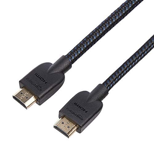  Amazon Basics High-Speed HDMI Cable (18Gbps, 4K/60Hz) - 10 Feet, Nylon-Braided