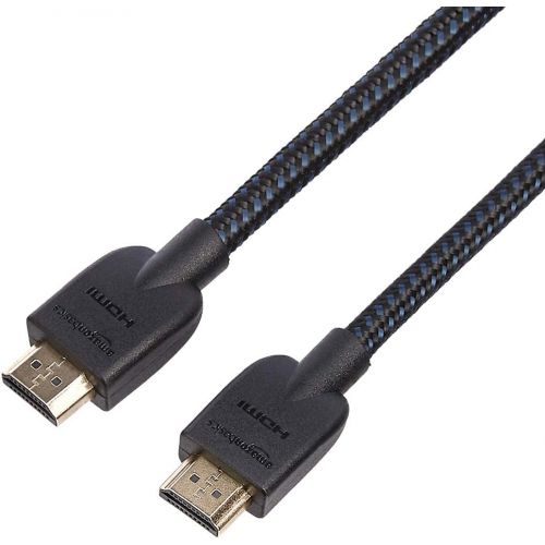  Amazon Basics High-Speed HDMI Cable (18Gbps, 4K/60Hz) - 10 Feet, Nylon-Braided