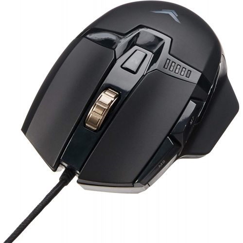  Amazon Basics PC Programmable Gaming Mouse Adjustable 12,000 DPI, Weight Tuning