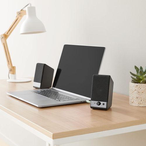  Amazon Basics Computer Speakers for Desktop or Laptop PC USB-Powered, Black