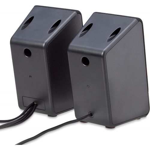  Amazon Basics Computer Speakers for Desktop or Laptop PC USB-Powered, Black