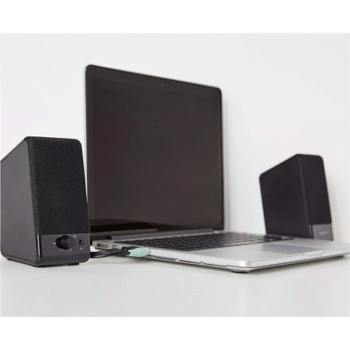  Amazon Basics Computer Speakers for Desktop or Laptop PC USB-Powered, Black