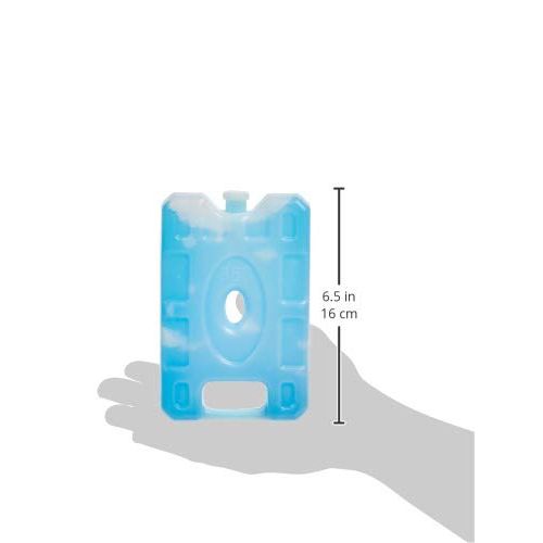  Amazon Basics Reusable Hard Sided Rectangular Ice Pack, 6.5 X 4.3 X 1.2, Blue, Pack of 4