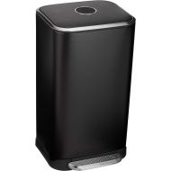 AmazonBasics Rectangle Soft-Close Trash Can - 32L, Black