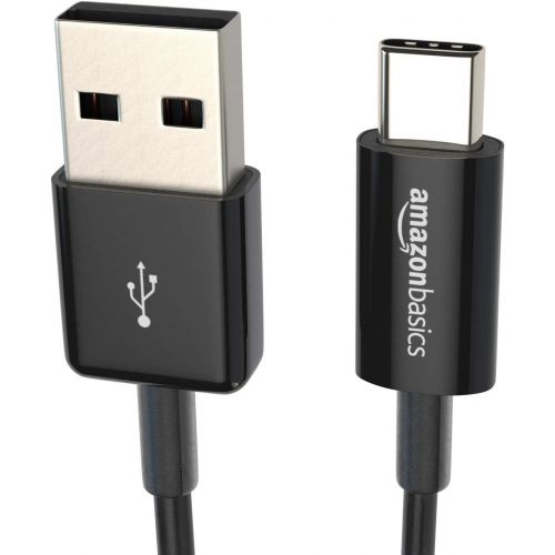  AmazonBasics USB Type-C to USB-A 2.0 Male Charger Cable, 3 Feet (0.9 Meters), Black
