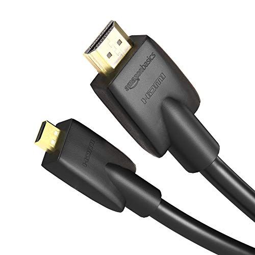  Amazon Basics High-Speed Micro-HDMI to HDMI TV Adapter Cable (Supports Ethernet, 3D, and Audio Return) - 6 Feet (5-Pack)