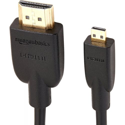  Amazon Basics High-Speed Micro-HDMI to HDMI TV Adapter Cable (Supports Ethernet, 3D, and Audio Return) - 6 Feet (5-Pack)