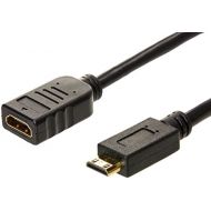 Amazon Basics Mini HDMI Male to HDMI Female Converter Adapter Cable - 6-Inch, 1-Pack