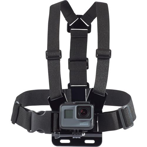  Amazon Basics Chest Mount Harness for GoPro with Amazon Basics Head Strap Camera Mount for GoPro