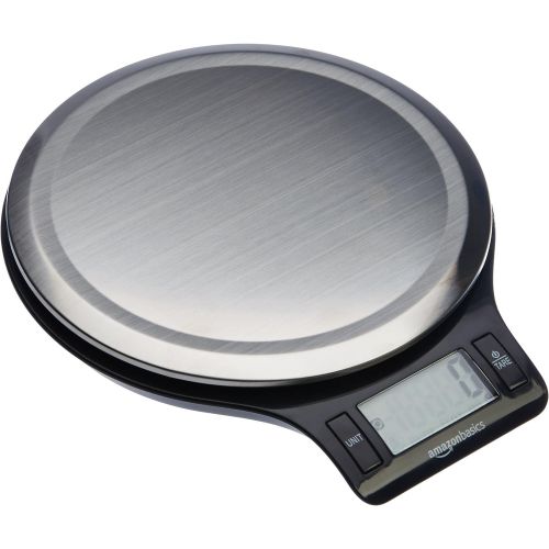  Visit the AmazonBasics Store AmazonBasics Digital Kitchen Scale with LCD Display (with Batteries) Stainless Steel BPA Free