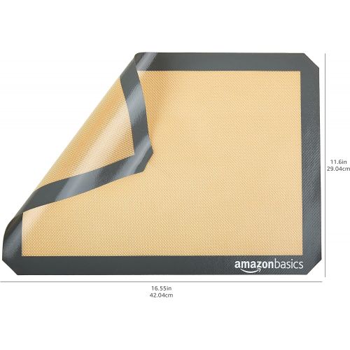  AmazonBasics Silicone, Non-Stick, Food Safe Baking Mat - Pack of 4: Kitchen & Dining