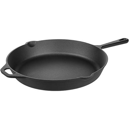  AmazonBasics Pre-Seasoned Cast Iron Skillet Pan, 15 Inch: Kitchen & Dining