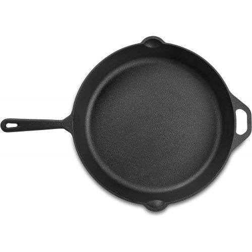  AmazonBasics Pre-Seasoned Cast Iron Skillet Pan, 15 Inch: Kitchen & Dining