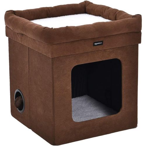  AmazonBasics Collapsible Cat House with Bed