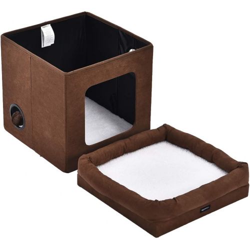  AmazonBasics Collapsible Cat House with Bed