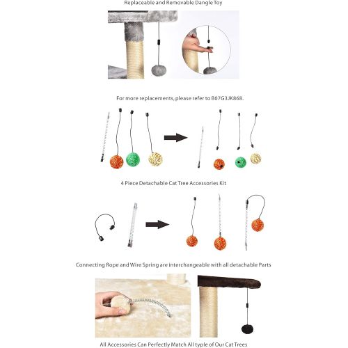  AmazonBasics Multi-Level Cat Tree with Scratching Posts