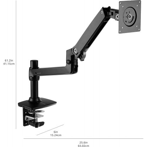  [무료배송]Visit the AmazonBasics Store AmazonBasics Premium Single Monitor Stand - Lift Engine Arm Mount, Aluminum - Black