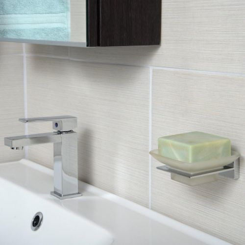  AmazonBasics Euro Towel Rack Bathroom Shelf, Polished Chrome, 21 Inch