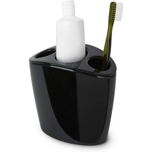  AmazonBasics 5-Piece Bathroom Accessories Set, Liquid Black