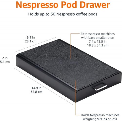  [아마존베스트]AmazonBasics Nespresso Coffee Pod Storage Drawer Holder, 50 Capsule Capacity