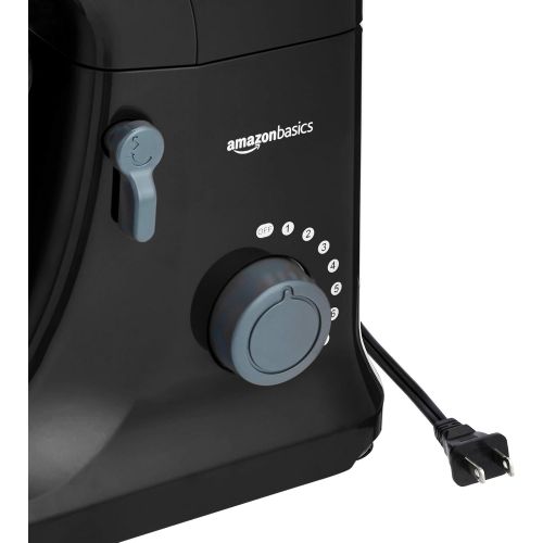  [아마존베스트]AmazonBasics Multi-Speed Stand Mixer with Attachments, Black