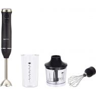 Amazon Basics Multi-Speed Immersion Hand Blender with Attachments - Black