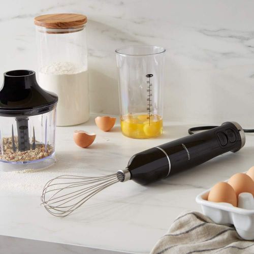  Amazon Basics Multi-Speed Immersion Hand Blender with Attachments - Black