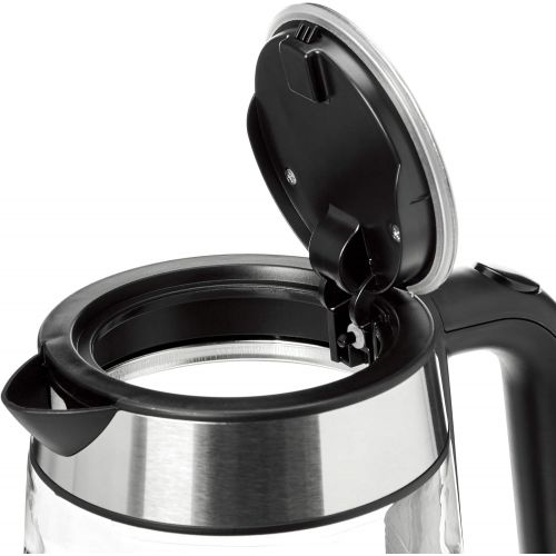  Amazon Basics Electric Glass and Steel Hot Tea Water Kettle - 1.7-Liter