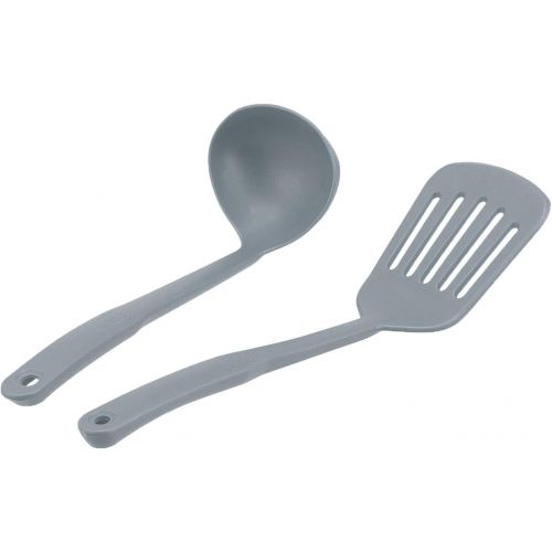  Amazon Basics Ceramic Non-Stick 12-Piece Cookware Set, Grey - Pots, Pans and Utensils
