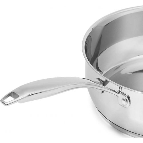  Amazon Basics Stainless Steel Sauce Pan with Lid, 2.5-Quart