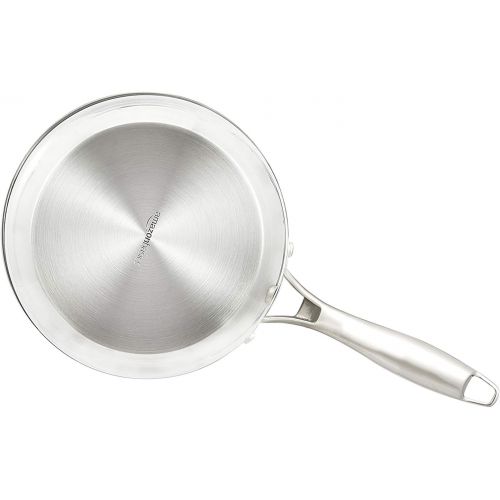  Amazon Basics Stainless Steel Sauce Pan with Lid, 2.5-Quart