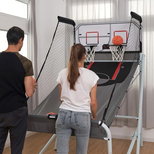  Amazon Basics Dual Shot Shootout Basketball Arcade Game with LED Scorer