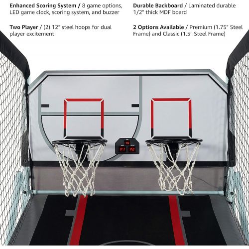  Amazon Basics Dual Shot Shootout Basketball Arcade Game with LED Scorer