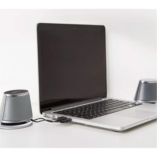  [아마존베스트]AmazonBasics USB-Powered PC Computer Speakers with Dynamic Sound | Silver