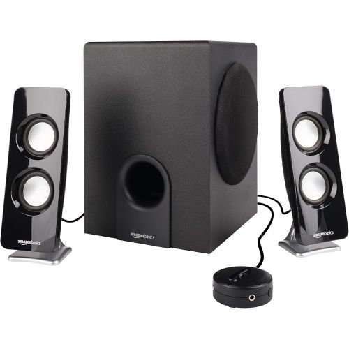  [아마존베스트]AmazonBasics AC Powered 2.1 30W Bluetooth Computer Speakers with Subwoofer