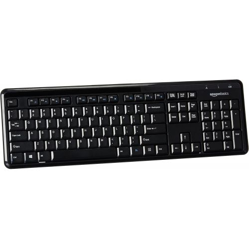  [아마존베스트]AmazonBasics Wireless Computer Keyboard and Mouse Combo - Quiet and Compact - US Layout (QWERTY)