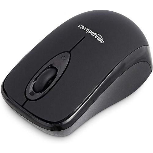  [아마존베스트]AmazonBasics Wireless Computer Mouse with USB Nano Receiver - Black
