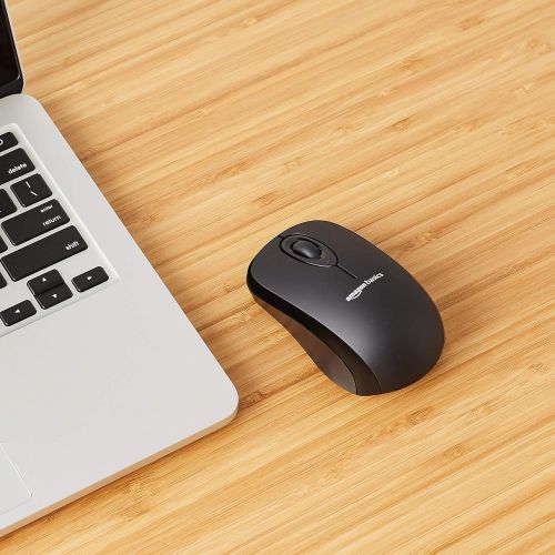  [아마존베스트]AmazonBasics Wireless Computer Mouse with USB Nano Receiver - Black