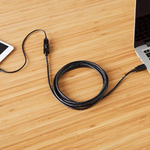  [아마존베스트]AmazonBasics USB 2.0 Extension Cable - A-Male to A-Female Adapter Cord - 9.8 Feet (3 Meters), Black