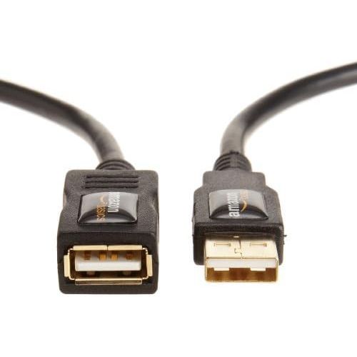  [아마존베스트]AmazonBasics USB 2.0 Extension Cable - A-Male to A-Female Adapter Cord - 3.3 Feet (1 Meters)