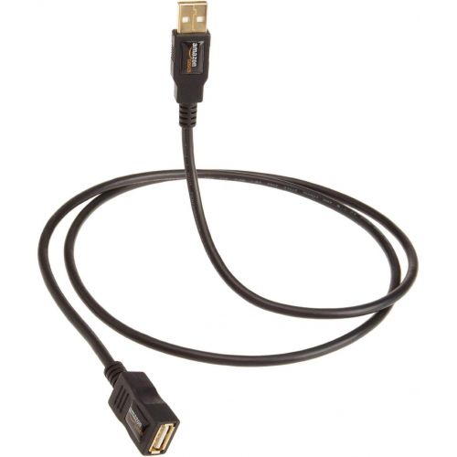  [아마존베스트]AmazonBasics USB 2.0 Extension Cable - A-Male to A-Female Adapter Cord - 3.3 Feet (1 Meters)