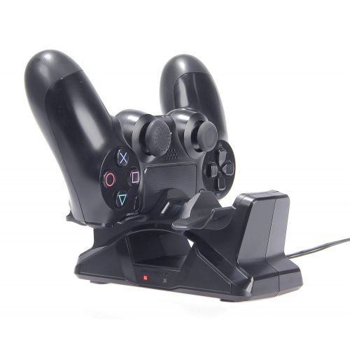  [아마존베스트]Amazon Basics Controller Charging Station for PlayStation 4 DualShock 4 Controllers - 4 Foot Cable, Black