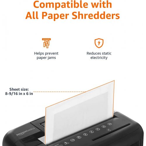  [아마존베스트]Amazon Basics Paper Shredder Sharpening & Lubricant Sheets - Pack of 12