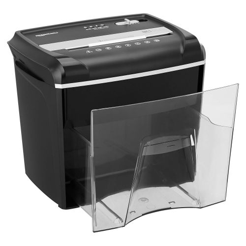  [아마존베스트]Amazon Basics 12-Sheet Cross-Cut Paper, Junk Mail, CD, and Credit Card Shredder with Pullout Basket