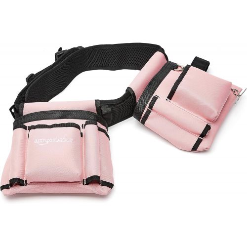  Amazon Basics Tool Belt, Adjustable Waist Strap 22 to 44 inches, Pink