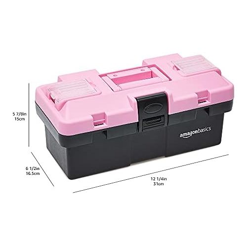  Amazon Basics Household Tool Set with Tool Storage Box - 150-Piece, Pink